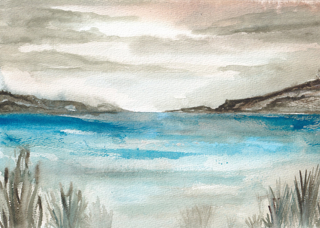 Turquoise Seas Watercolour Print