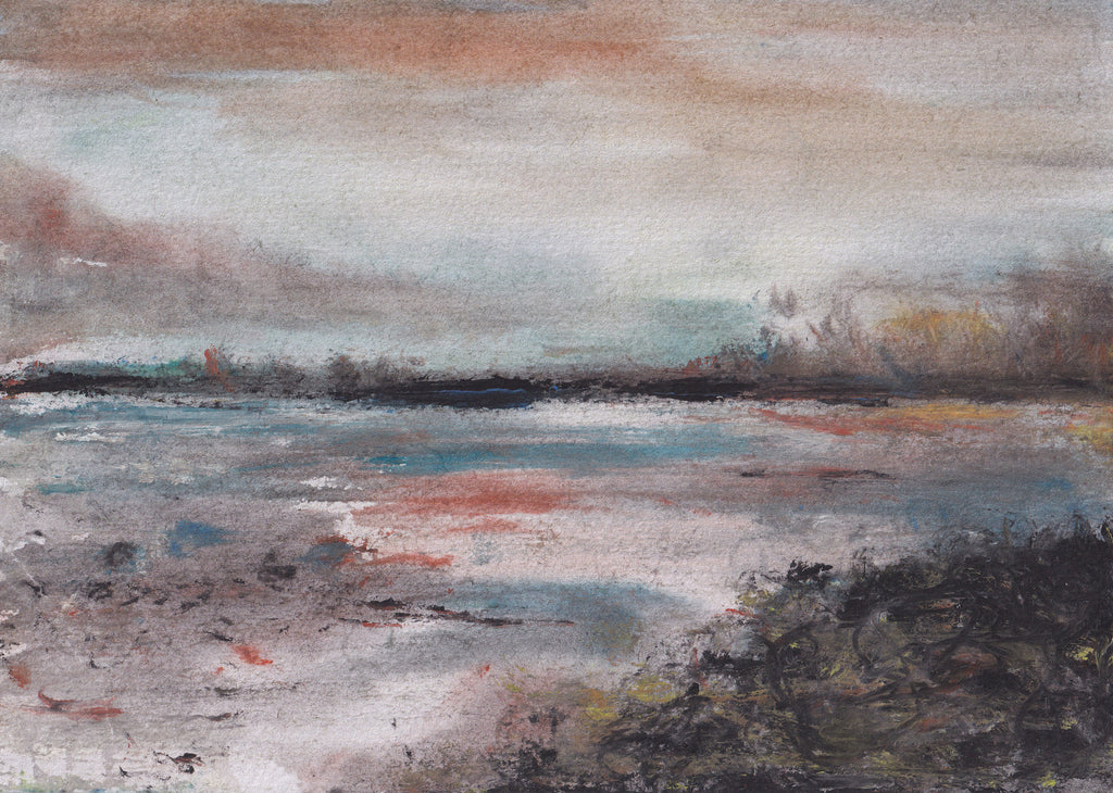 Dark Shores Watercolour Print