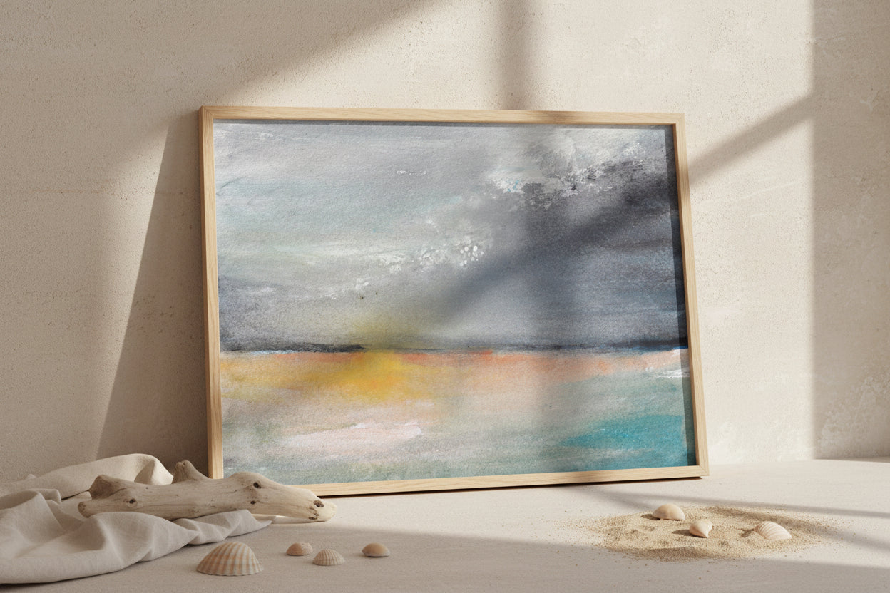 Sandy Shores – Coastal Watercolour Print | Beach Wall Art