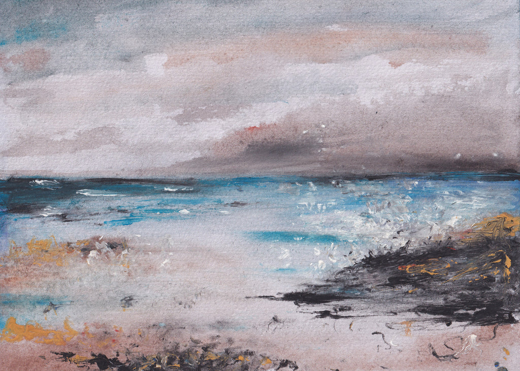 Sea Foam Watercolour Print